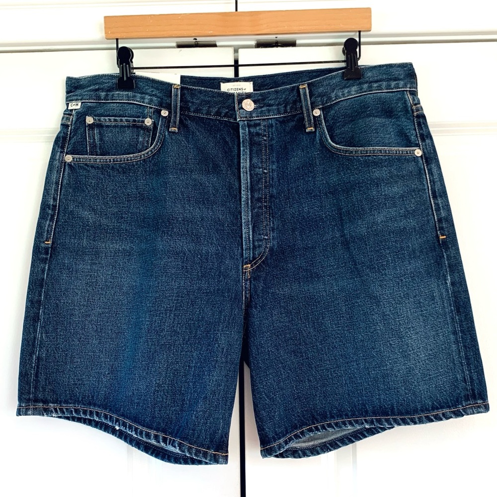 Citizens of Humanity Camilla Denim Shorts Vtg Denim High Rise Dark Wash Size 32